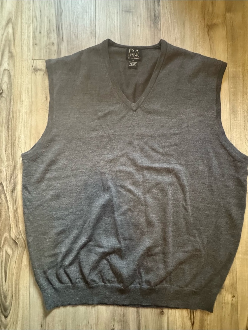 Jos. A. Bank Dark Charcoal V-Neck Sweater Vest